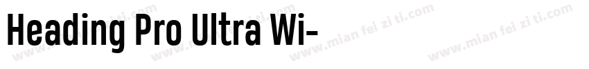 Heading Pro Ultra Wi字体转换